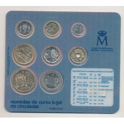 Espagne - Coffret 8 Monnaies - 2001 - Ultime Pesetas 2