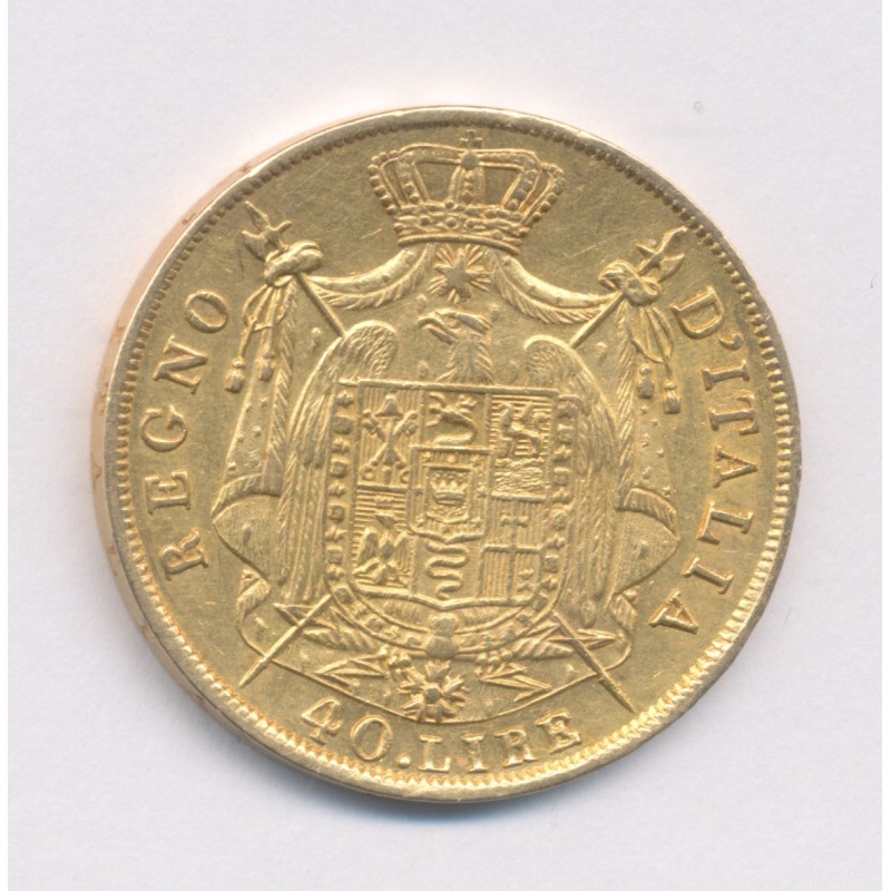 Italie - 40 Lires 1810 M Milan - Napoleone imperatore - TTB