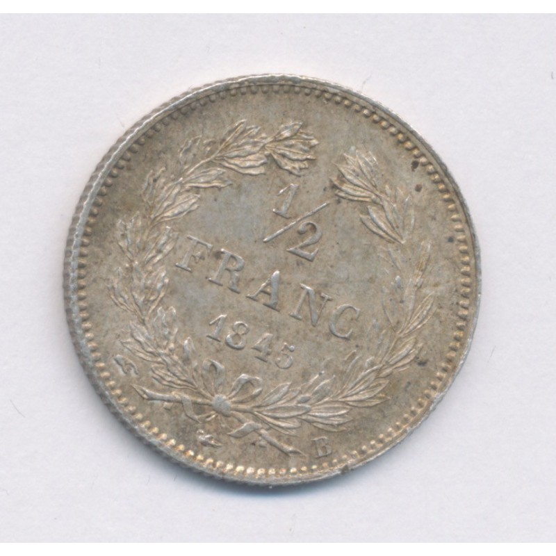 1/2 Franc Louis Philippe I - 1845 B Rouen - SUP