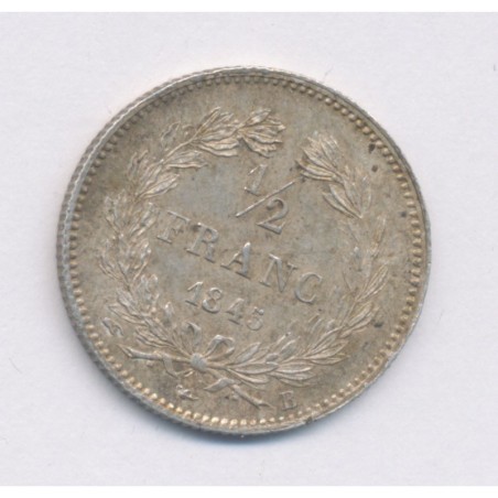 1/2 Franc Louis Philippe I - 1845 B Rouen - SUP