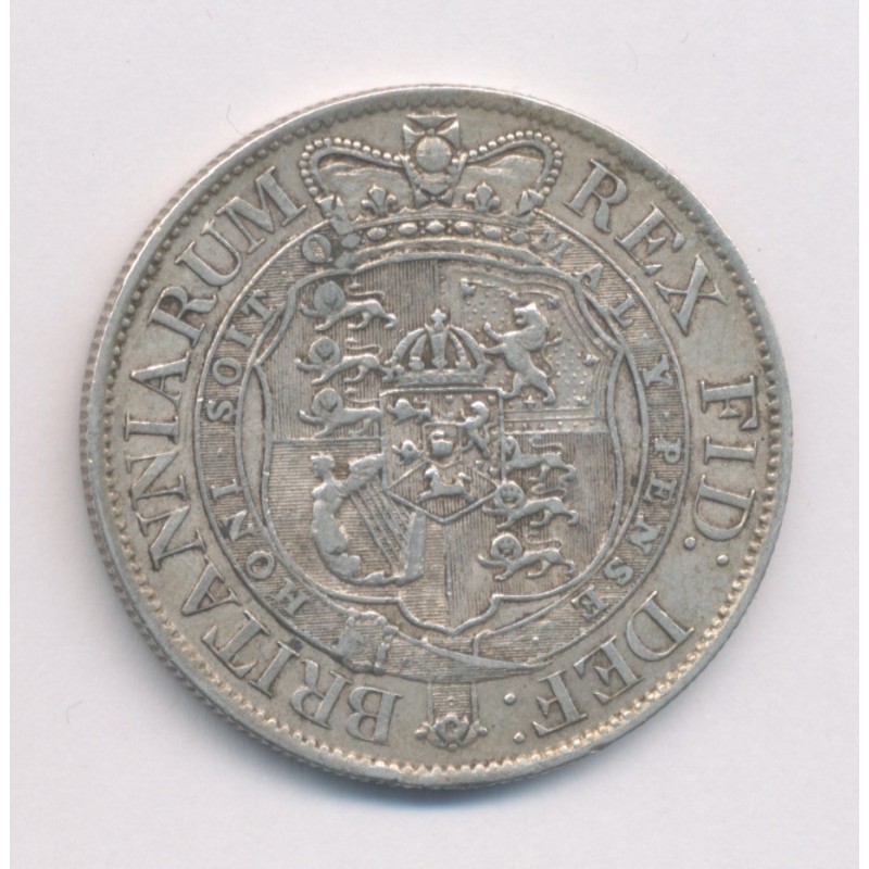 Angleterre - 1/2 Crown 1819 - George III - argent - TTB/TTB+