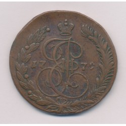 Russie - 5 Kopek 1779 EM Ekaterinburg - Catherine II - cuivre - TB+ 2
