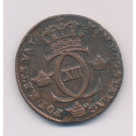Suède - 1/2 Skilling - 1815 - Charles XIII - cuivre - SUP