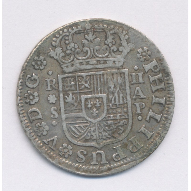 Espagne - 2 Reales 1736 - argent - TTB+