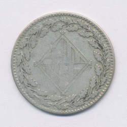 Espagne - 1 Peseta 1812 - Barcelone - argent - TB 2