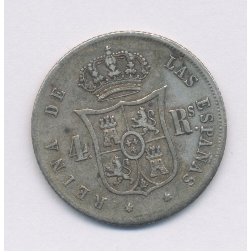 Espagne - 4 Reales 1863 - argent - TB+