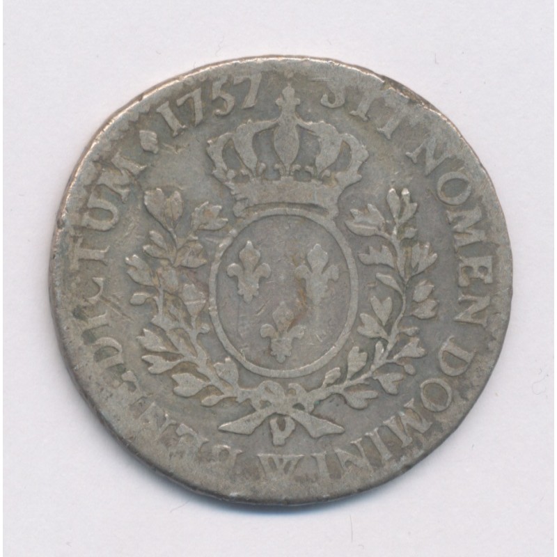 Louis XV - 1/2 écu au bandeau - 1757 W Lille - B
