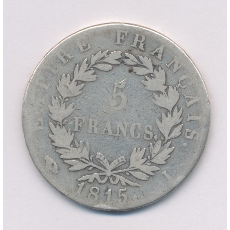 5 Francs Napoléon empereur - 1815 I Limoges - TB