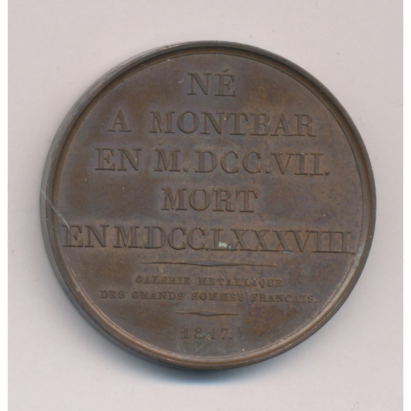 Médaille - Georges Louis Leclerc de Buffon - cuivre 41mm - TTB+