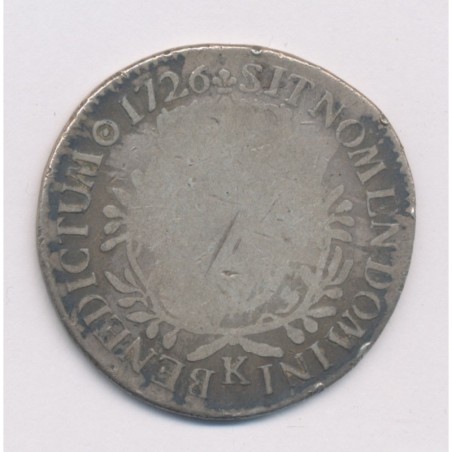 Louis XV - Écu aux branches d'olivier - 1726 K Bordeaux - B