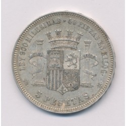 Espagne - 5 Pesetas 1870 - TB+ 2