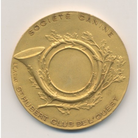 Médaille - Société canine - st hubert de l'ouest - bronze 41mm - TTB+