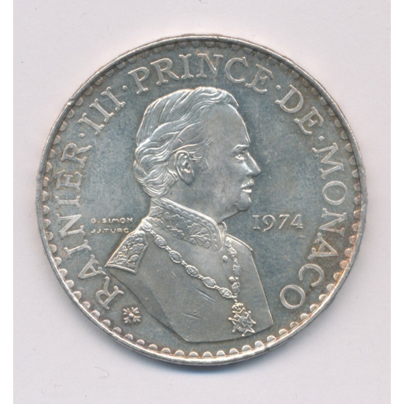 Monaco - 50 Francs 1974 - argent - Rainier III - SUP