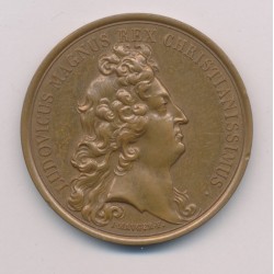 Médaille - Louis XIV - Chateau de Versailles - refrappe - bronze