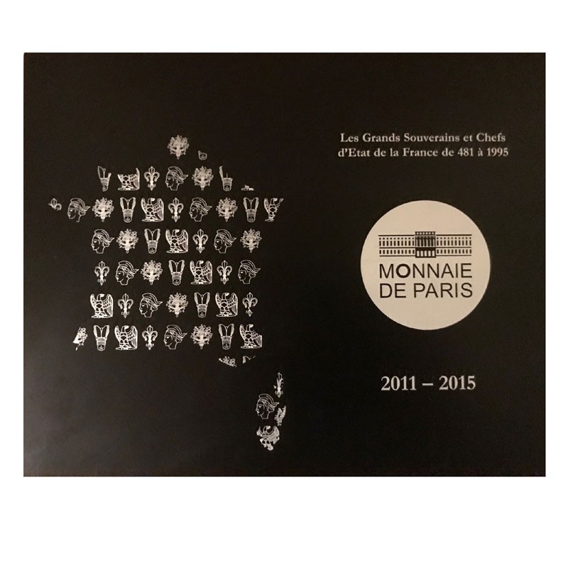 Coffret 15 x 10 Euro - Grands souverains et chefs d'état - 2011-2015 - argent Belle épreuve