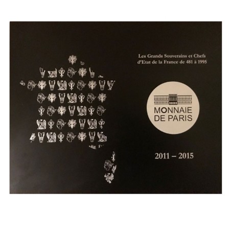 Coffret 15 x 10 Euro - Grands souverains et chefs d'état - 2011-2015 - argent Belle épreuve
