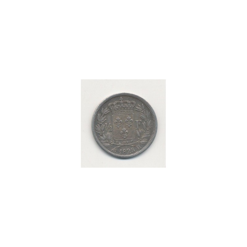 1/2 Franc Charles X - 1828 H La Rochelle