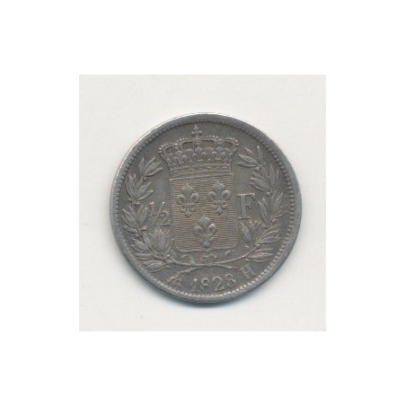 1/2 Franc Charles X - 1828 H La Rochelle