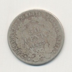 50 centimes Cérès - 1873 K Bordeaux 2