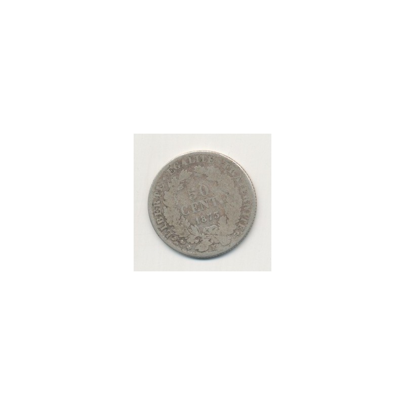 50 centimes Cérès - 1873 K Bordeaux