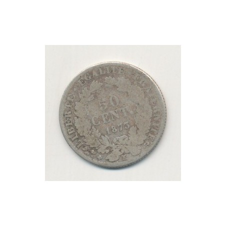 50 centimes Cérès - 1873 K Bordeaux