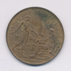 Médaille - Exposition Universelle Liège - 1905 - Bronze - 30mm - TB