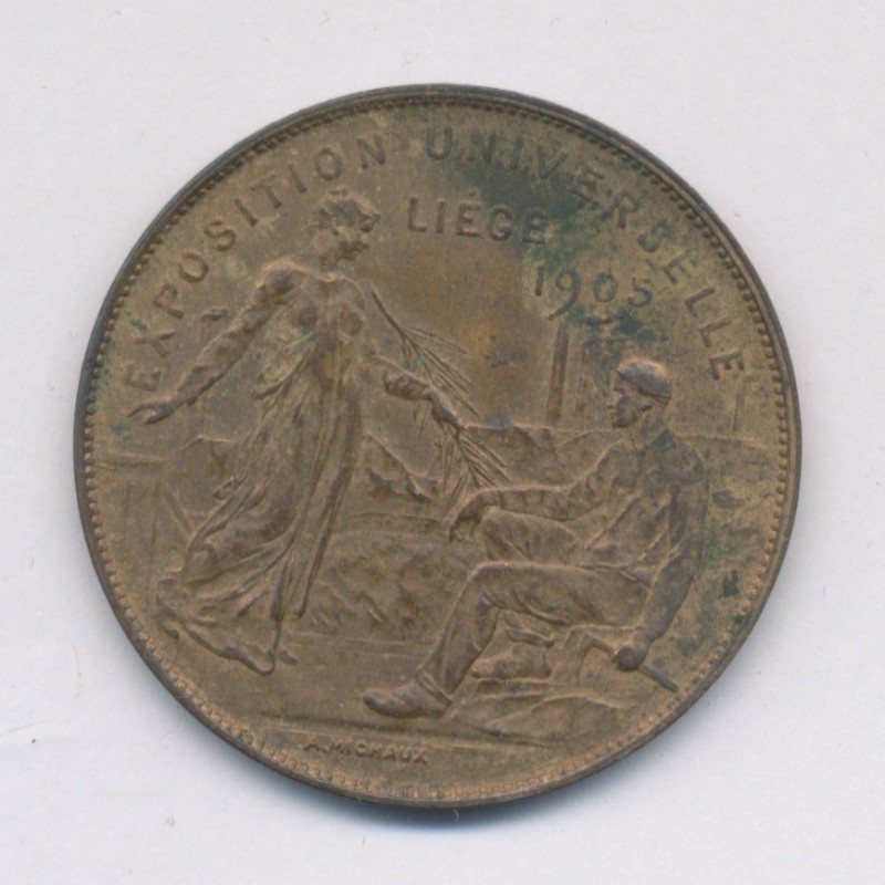 Médaille - Exposition Universelle Liège - 1905 - Bronze - 30mm - TB
