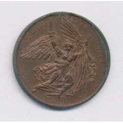 Médaille - la patrie en danger - proclamation de la république - 1870 - bronze - 23mm - SUP