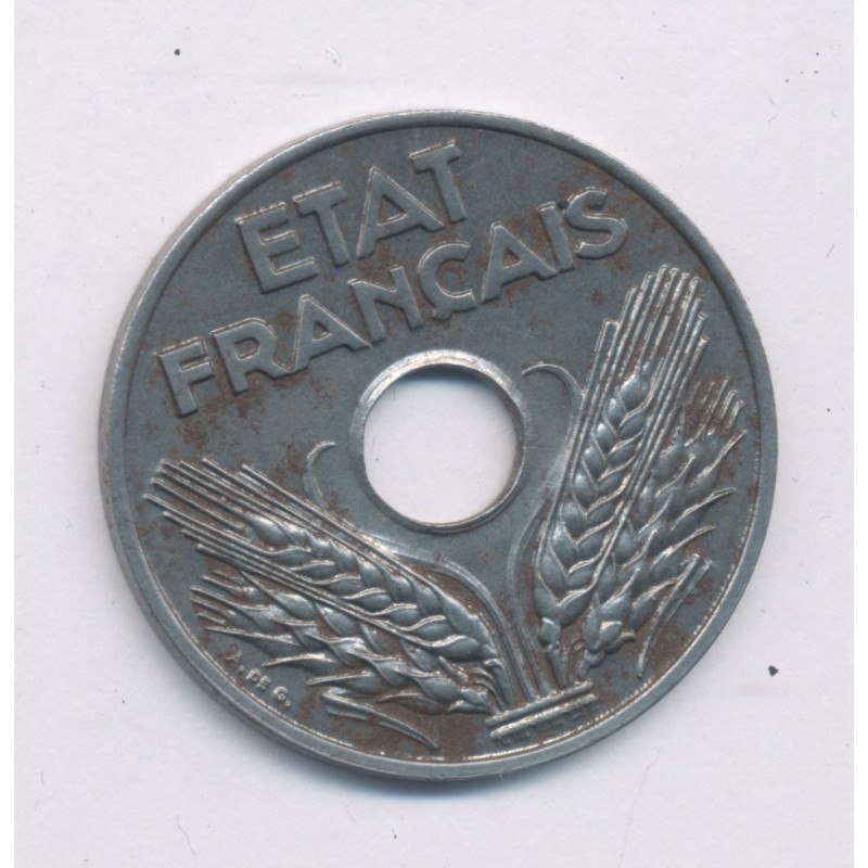 20 Centimes État Français - 1944 - fer - TTB+