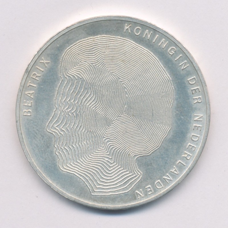 Hollande - 50 Gulden 1990 - argent 25g - 100 ans des reines - SUP+