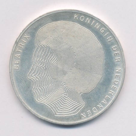 Hollande - 50 Gulden 1990 - argent 25g - 100 ans des reines - SUP+
