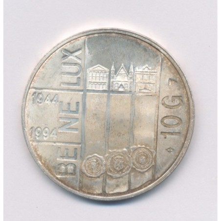 Hollande - 10 Gulden 1994 - 50e anniversaire traité du Bénélux - argent 15g - TTB+