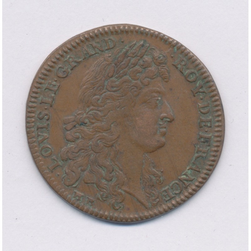 Jeton - Louis XIV - Batiments du roi - 1683 - cuivre - TTB