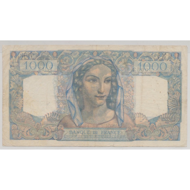 1000 Francs Minerve et hercule - 17.01.1946 - TTB