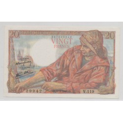 20 francs Pêcheur - 10.02.1944 - SUP+