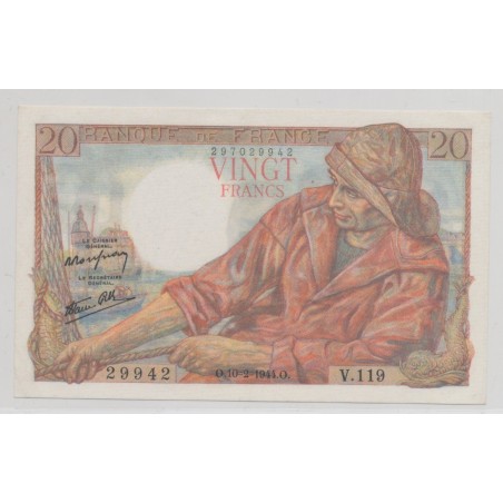 20 francs Pêcheur - 10.02.1944 - SUP+