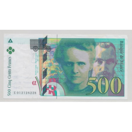 500 Francs Curie - 1994 - SUP - Alphabet E