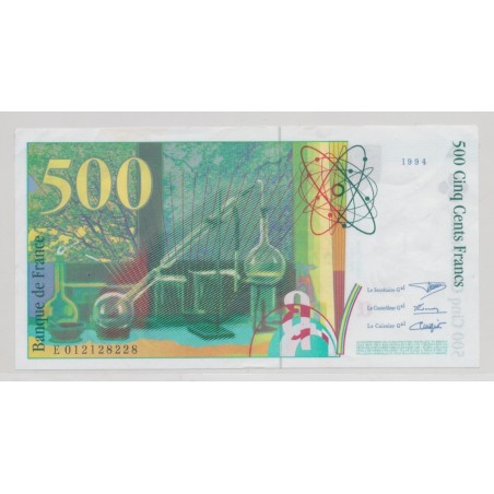 500 Francs Curie - 1994 - SUP - Alphabet E