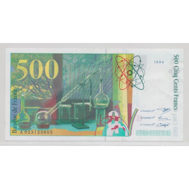 500 Francs Curie - 1994 - SUP - Alphabet A