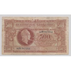 500 Francs Marianne - 1945 - Série M - TB