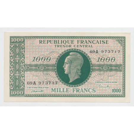 1000 Francs Marianne - 1945 - Série A - TTB+