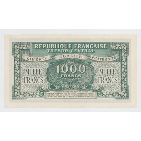 1000 Francs Marianne - 1945 - Série A - TTB+