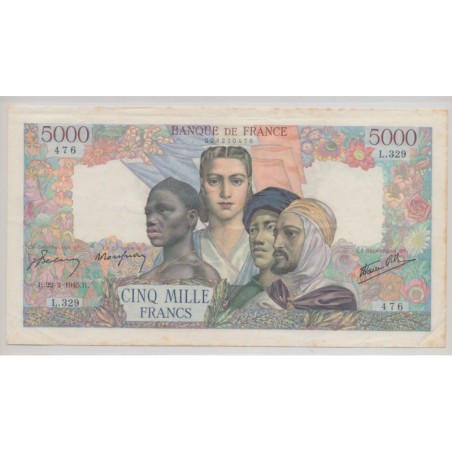 5000 Francs Empire Français - 22.02.1945 - TB+ - L.329