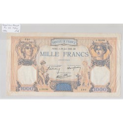 1000 Francs Cérès et mercure - 20.6.1940 - J.10198 - TTB
