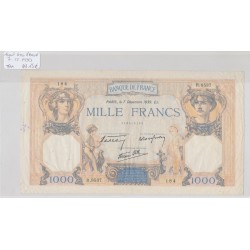 1000 Francs Cérès et mercure - 7.12.1939 - R.8537 - TB+