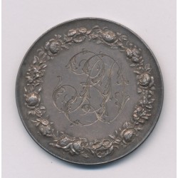 Médaille de mariage - couple avec statue - argent 24g - TTB+  2