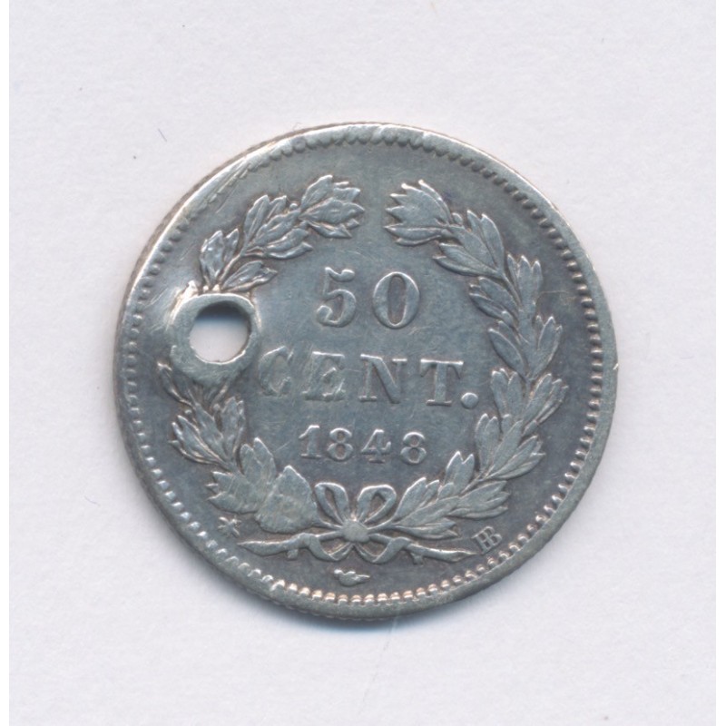 50 Centimes Louis Philippe I - 1848 BB Strasbourg - B