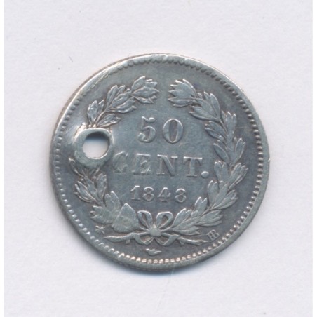 50 Centimes Louis Philippe I - 1848 BB Strasbourg - B