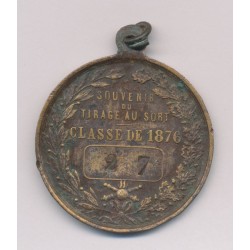 Médaille - Souvenir tirage au sort 1876 - 35mm - TTB 2