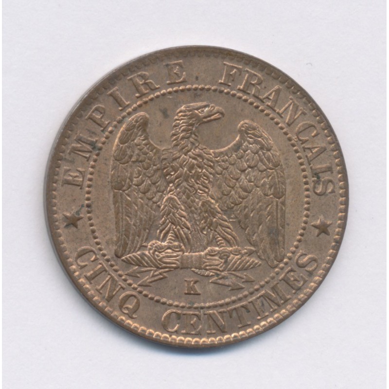 5 Centimes - 1862 K Bordeaux - Napoléon III Tête laurée - SUP